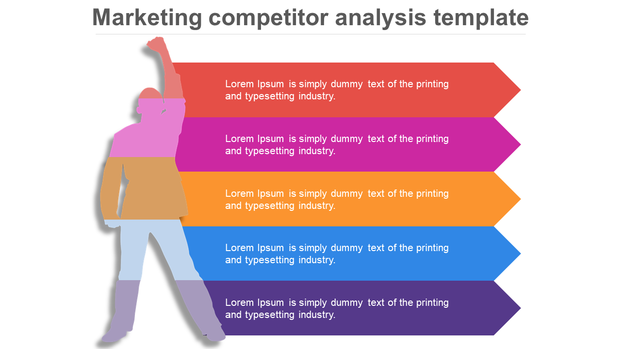 Free - Creative Marketing Competitor Analysis Template-5 Node
